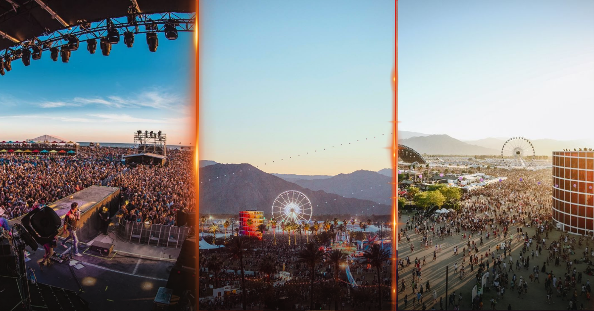 Vibrant crowd at Coachella 2026, experiencing the music and art festival atmosphere