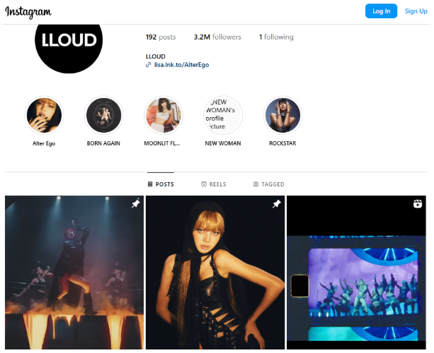 LLOUD instagram page LLOUD instagram page