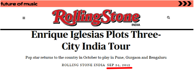 Enrique Iglesias India 