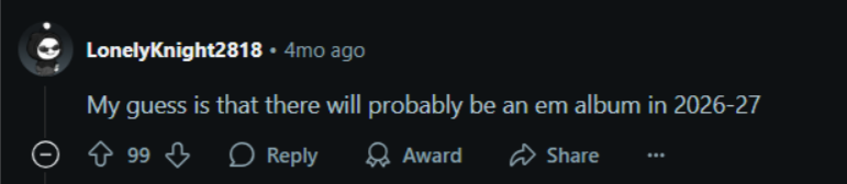 Reddit user LonelyKnight2818 commented Reddit user LonelyKnight2818 commented
