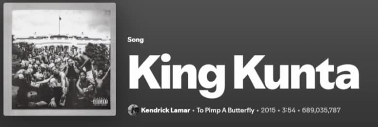 King Kunta King Kunta
